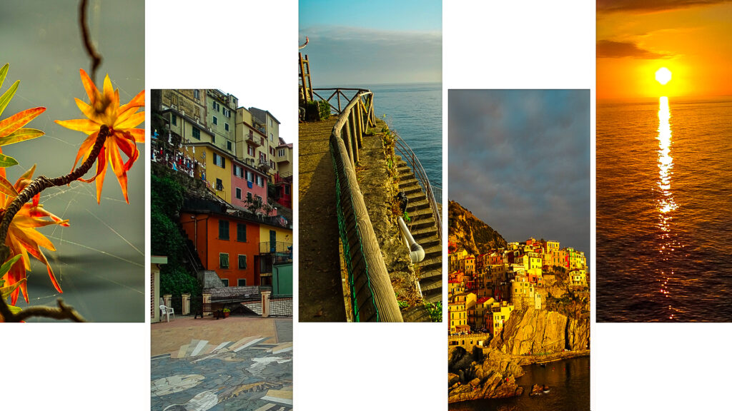 Solo trip to Cinque Terre - Manarola Collage